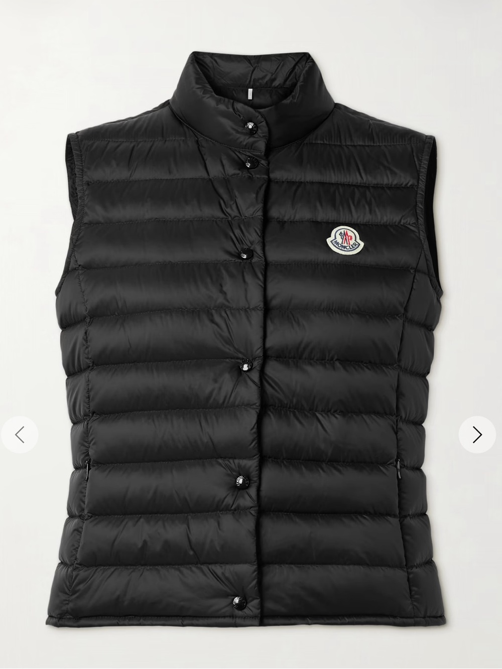 NWOT Moncler Women’s Black Liane quilted shell down vest
